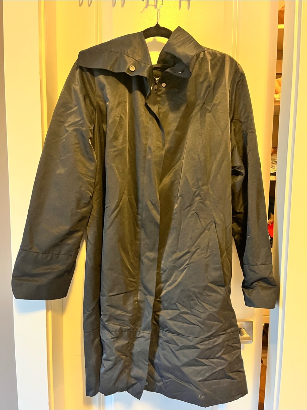 Eileen Fisher Black  Jacket with Snap and Zip Closure